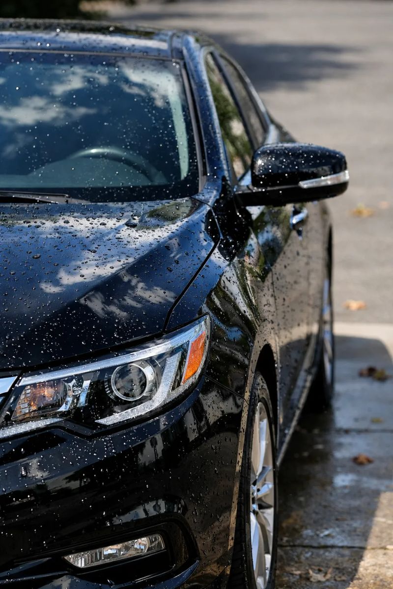 Automotive detailer applying protective product to a vehicle exterior
