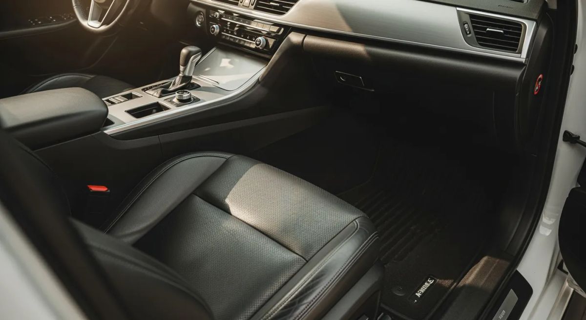 Professional mobile detailer vacuuming a vehicle interior in Tucson Arizona