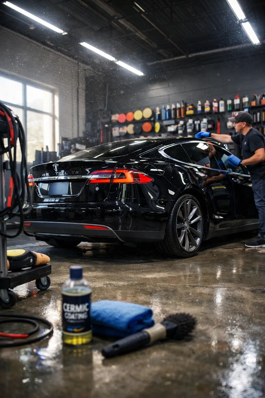 Complete mobile auto detailing service performed on a vehicle in Tucson